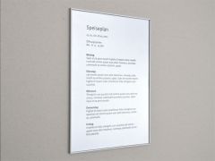 Wandschild Luno neutra DIN A4 mit Wechselrahmen
