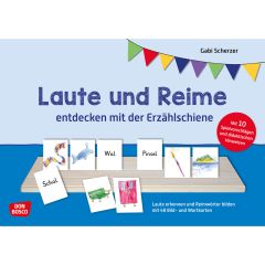 Figurenset - Laute & Reime entdecken mit der Erzählschiene mit 48 Bild- und Wortkarten
