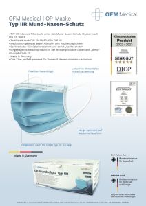 OFM Medical - MNS Maske Typ IIR - 50er Spenderbox mit 40 Boxen im Karton