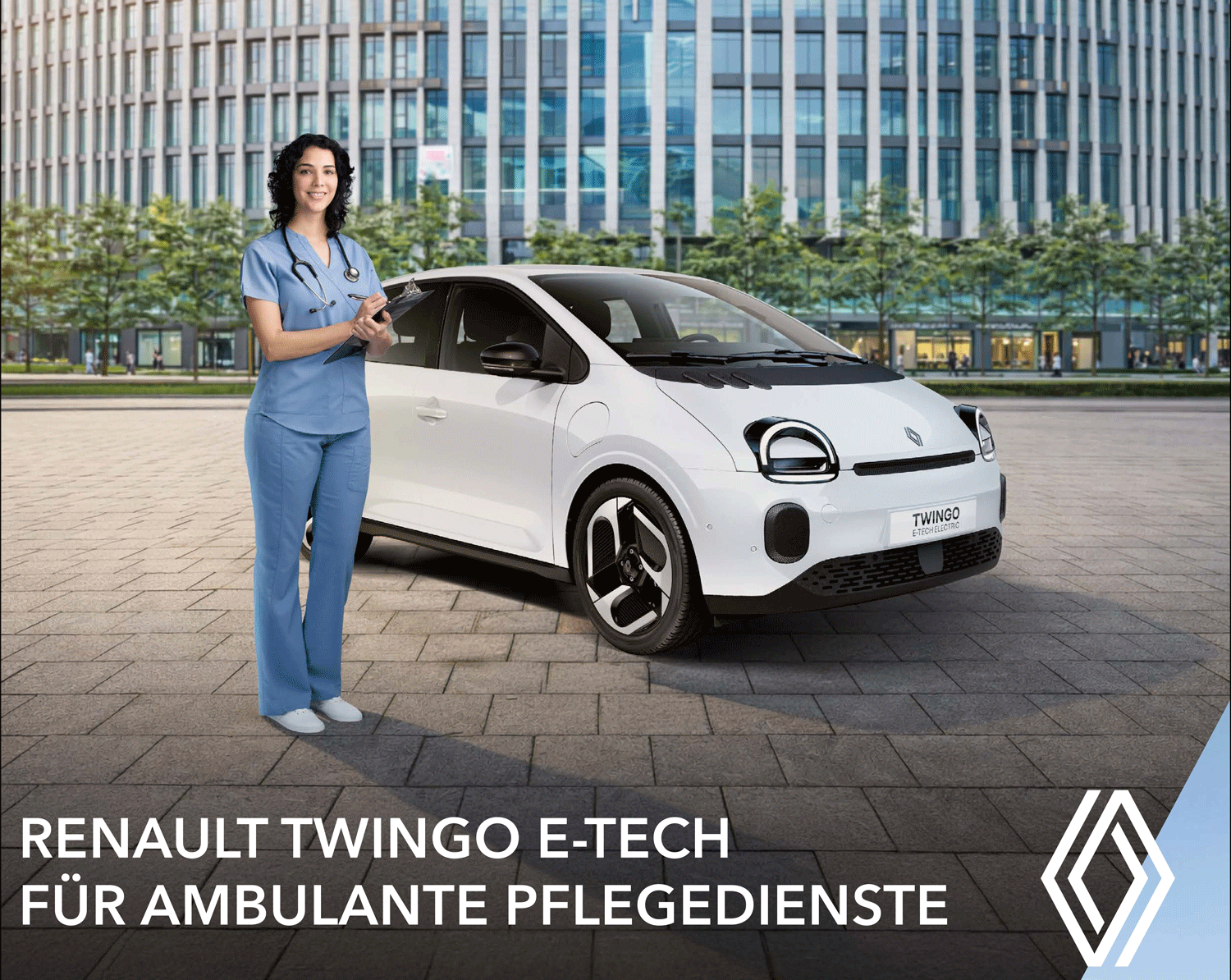 Exklusives Leasing für ambulante Pflegedienste: Der neue Renault Twingo E‑Tech