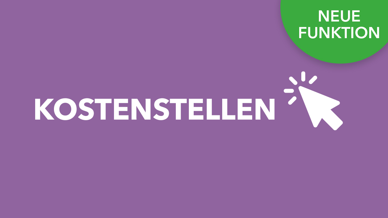 NEU im KIRCHENShop: Kostenstellen anlegen